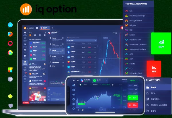 IQOption live trading - frequent sport related offers